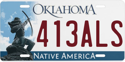 OK license plate 413ALS