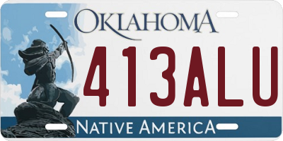 OK license plate 413ALU