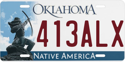 OK license plate 413ALX