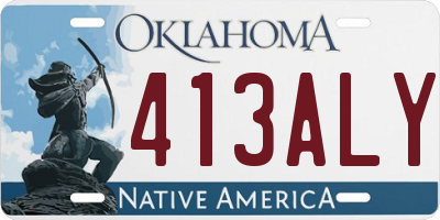 OK license plate 413ALY