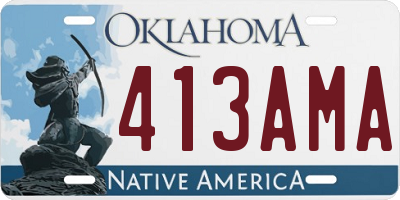 OK license plate 413AMA