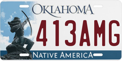 OK license plate 413AMG