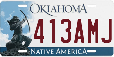OK license plate 413AMJ