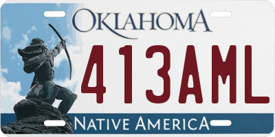 OK license plate 413AML