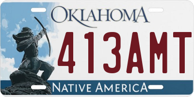 OK license plate 413AMT