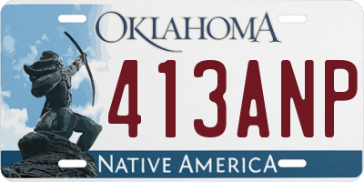 OK license plate 413ANP
