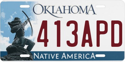 OK license plate 413APD
