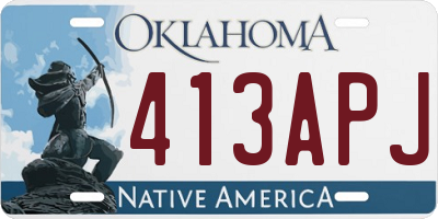 OK license plate 413APJ