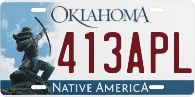 OK license plate 413APL