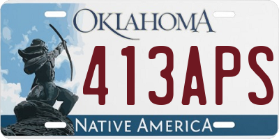OK license plate 413APS