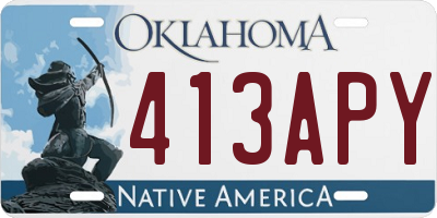 OK license plate 413APY