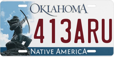 OK license plate 413ARU
