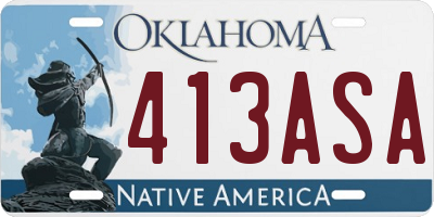 OK license plate 413ASA