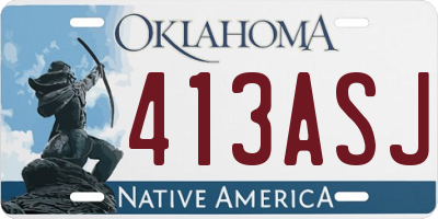 OK license plate 413ASJ