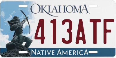 OK license plate 413ATF
