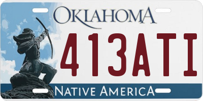 OK license plate 413ATI