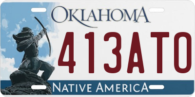 OK license plate 413ATO