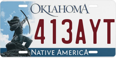 OK license plate 413AYT