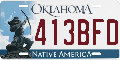 OK license plate 413BFD