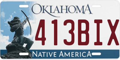 OK license plate 413BIX