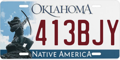 OK license plate 413BJY
