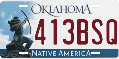OK license plate 413BSQ