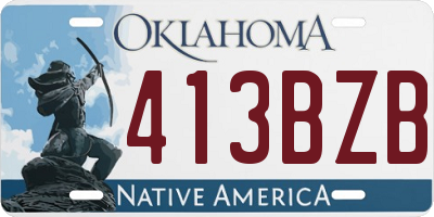 OK license plate 413BZB