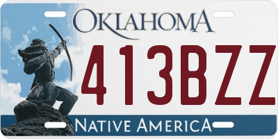 OK license plate 413BZZ
