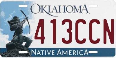 OK license plate 413CCN