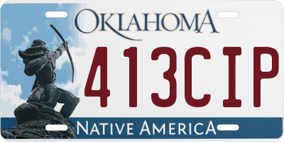 OK license plate 413CIP