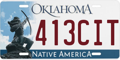 OK license plate 413CIT