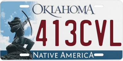 OK license plate 413CVL