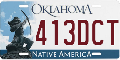 OK license plate 413DCT