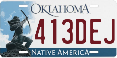 OK license plate 413DEJ