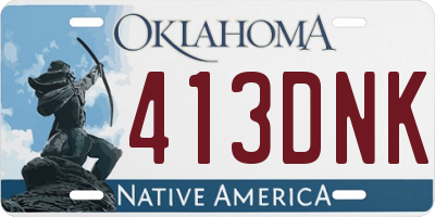 OK license plate 413DNK