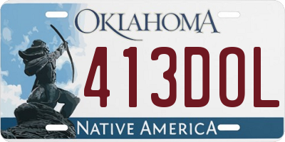 OK license plate 413DOL