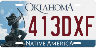 OK license plate 413DXF