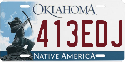 OK license plate 413EDJ