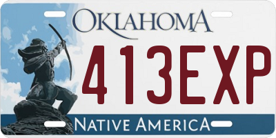 OK license plate 413EXP