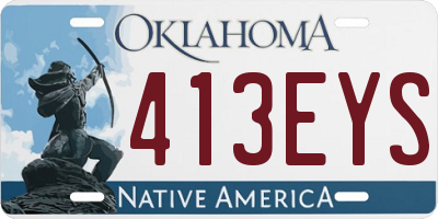 OK license plate 413EYS