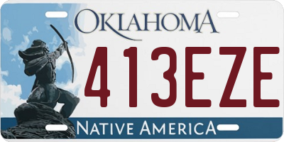 OK license plate 413EZE