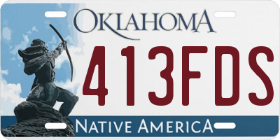OK license plate 413FDS