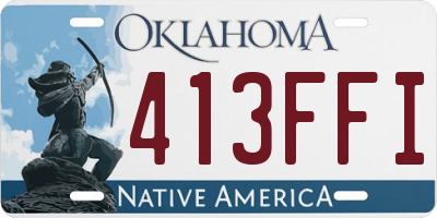 OK license plate 413FFI