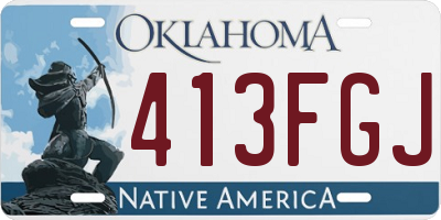 OK license plate 413FGJ
