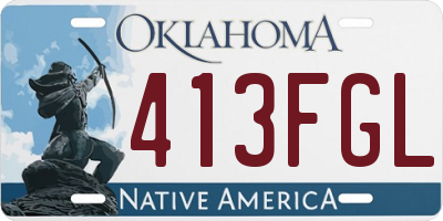OK license plate 413FGL
