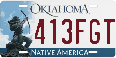 OK license plate 413FGT