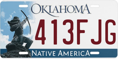 OK license plate 413FJG