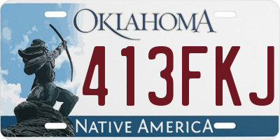 OK license plate 413FKJ