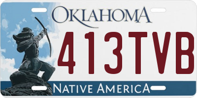 OK license plate 413TVB
