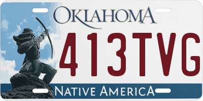 OK license plate 413TVG